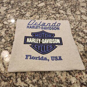 Vintage Orlando Harley Davidson 2004 Gray Purple T-Shirt Size XL NOS NWT USA